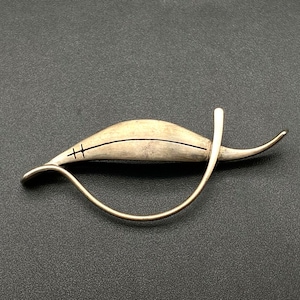 Vintage Mexico Sigi Modernist Abstract Dimensional Sterling Silver Pin Brooch