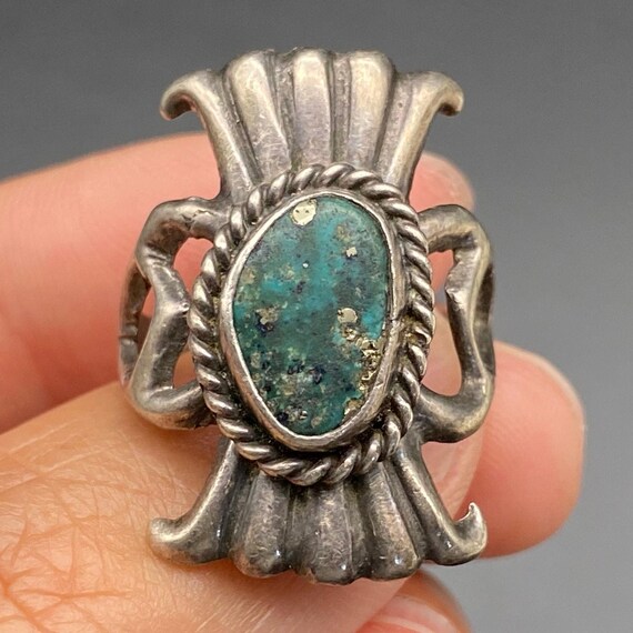 Unique Vintage Native American Hopi Sterling Silver Swirl Ring Old Unique Vintage Native American Hopi Sterling Silver Swirl Ring Old