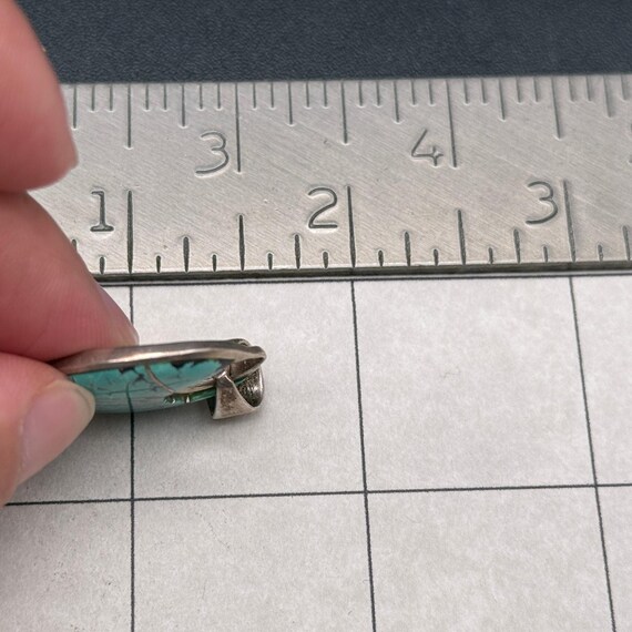 Vintage Southwestern Turquoise Sterling Silver Pe… - image 4