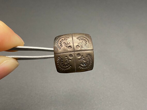 Vintage Southwestern Sterling Silver Square Stampw