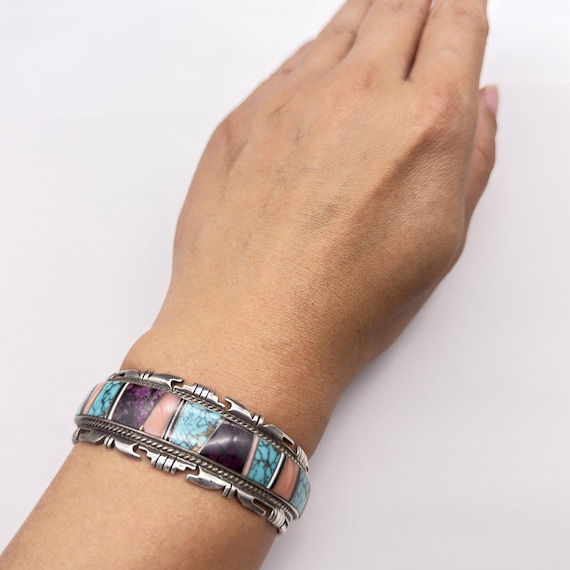 Vintage Navajo Albert Francisco Multi Stone Inlay Ste… - Gem
