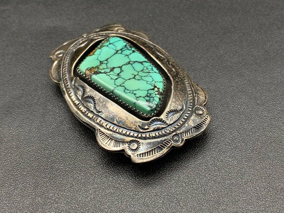 Vintage Navajo Leonard H Turquoise Hand Stamped S… - image 7