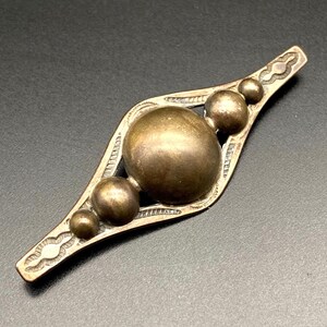 Spilla vintage in argento con stampa Concho dei nativi Navajo