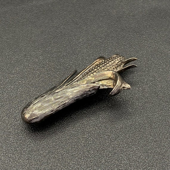Vintage Corn Sterling Silver Pin Brooch - image 8