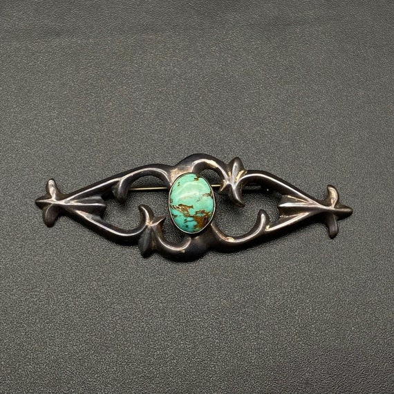 Vintage Navajo Native Turquoise Sterling Silver S… - image 8