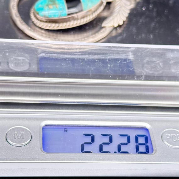 Vintage Navajo Native Turquoise Stampwork Silver Pendant - Etsy