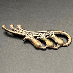 Vintage Calla Lily Flower Sterling Silver Brooch Pin