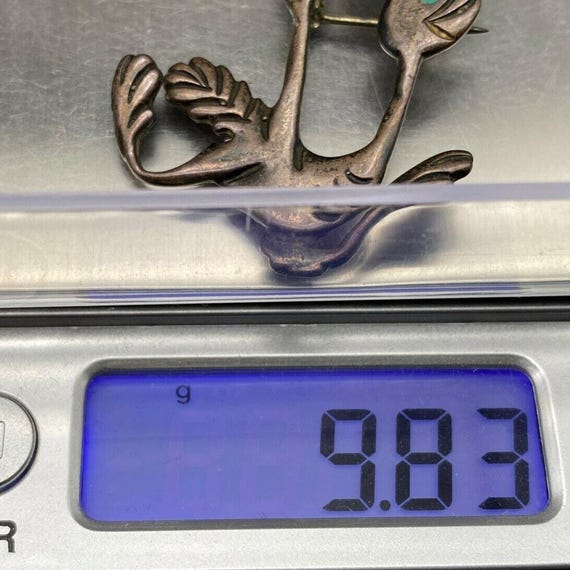 ヴィンテージ ナバホ族 ターコイズ ロードランナー バード シルバー