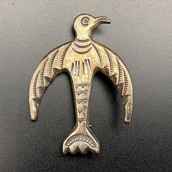 Vintage, navajo, thunderbird, pin - Gem