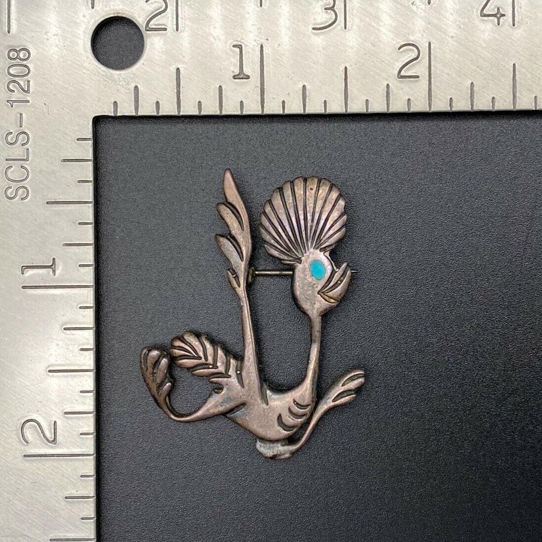 Navajo CA刻印　ターコイズ付きブローチ リザード Navajo CA刻印 ターコイズ付きブローチ リザード