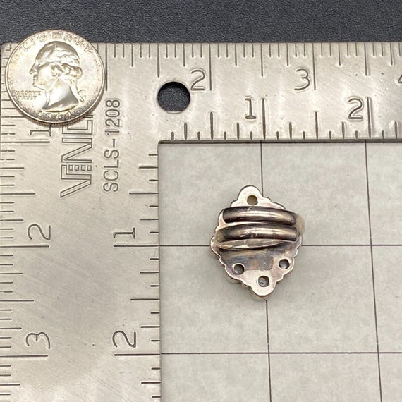 Vintage Pearl Coral Sterling Silver Ring Adjustab… - image 2