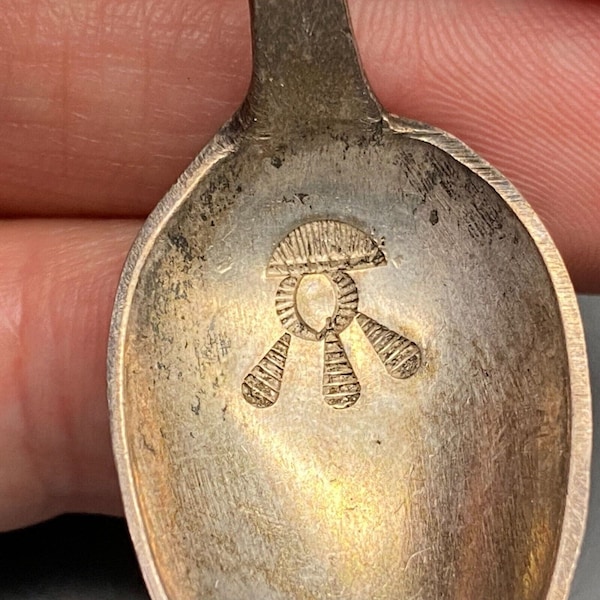 Vintage Navajo Native Spoon Hand Stamped Silver