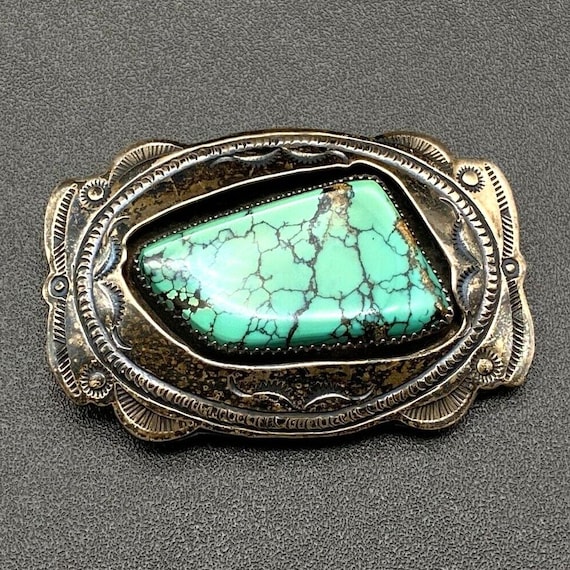 ヴィンテージ ナバホ レナード ターコイズ スタンプワーク