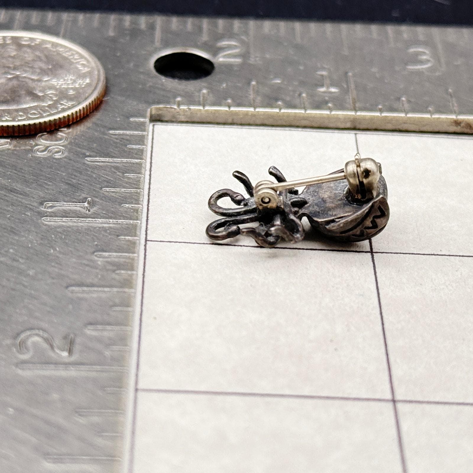 プチヴィンテージ ナバホ族 ネイティブ バグ シルバー ピンブローチ