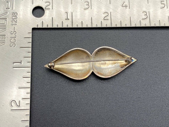 Vintage Abstract Modernist Sterling Silver Pin Br… - image 8
