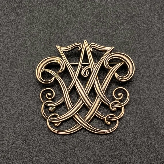 Vintage Art Nouveau Sterling Silver Pin Brooch - image 7
