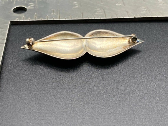 Vintage Abstract Modernist Sterling Silver Pin Br… - image 9