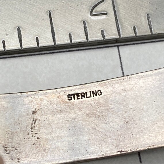 Vintage Southwestern Twist Sterling Silver Cuff B… - image 5