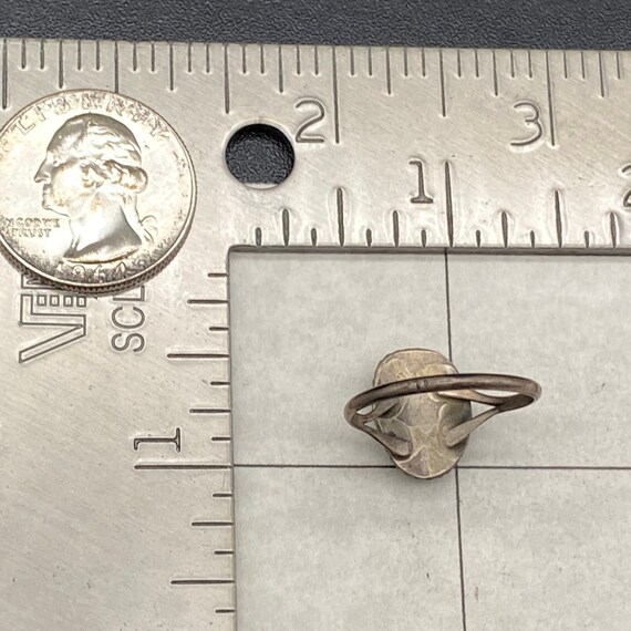 Petite Vintage Southwestern Turquoise Silver Ring… - image 2