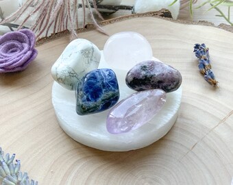 wonderful collectors piece crystal healing,#M205 Stone for intuition and psychic abilities Stunning Pink Amethyst Cluster on stand
