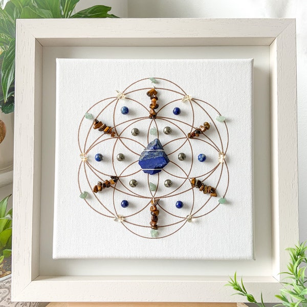 Framed crystal grid, entrepreneur gift for successful business, new business gift, Irish made gifts