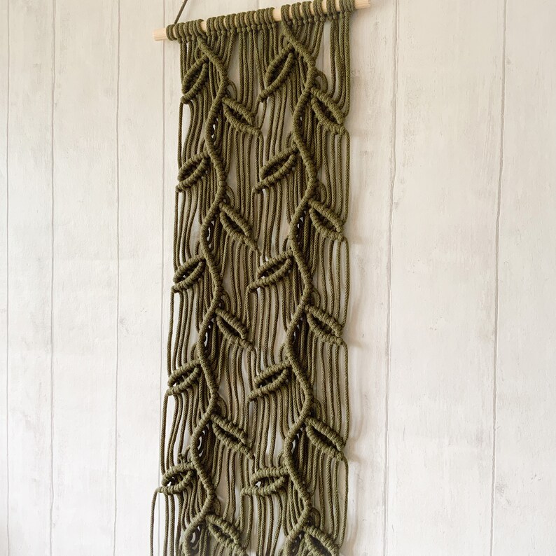 Woodland Theme Long Vertical Wall Hanging Narrow Earthy Wall Etsy