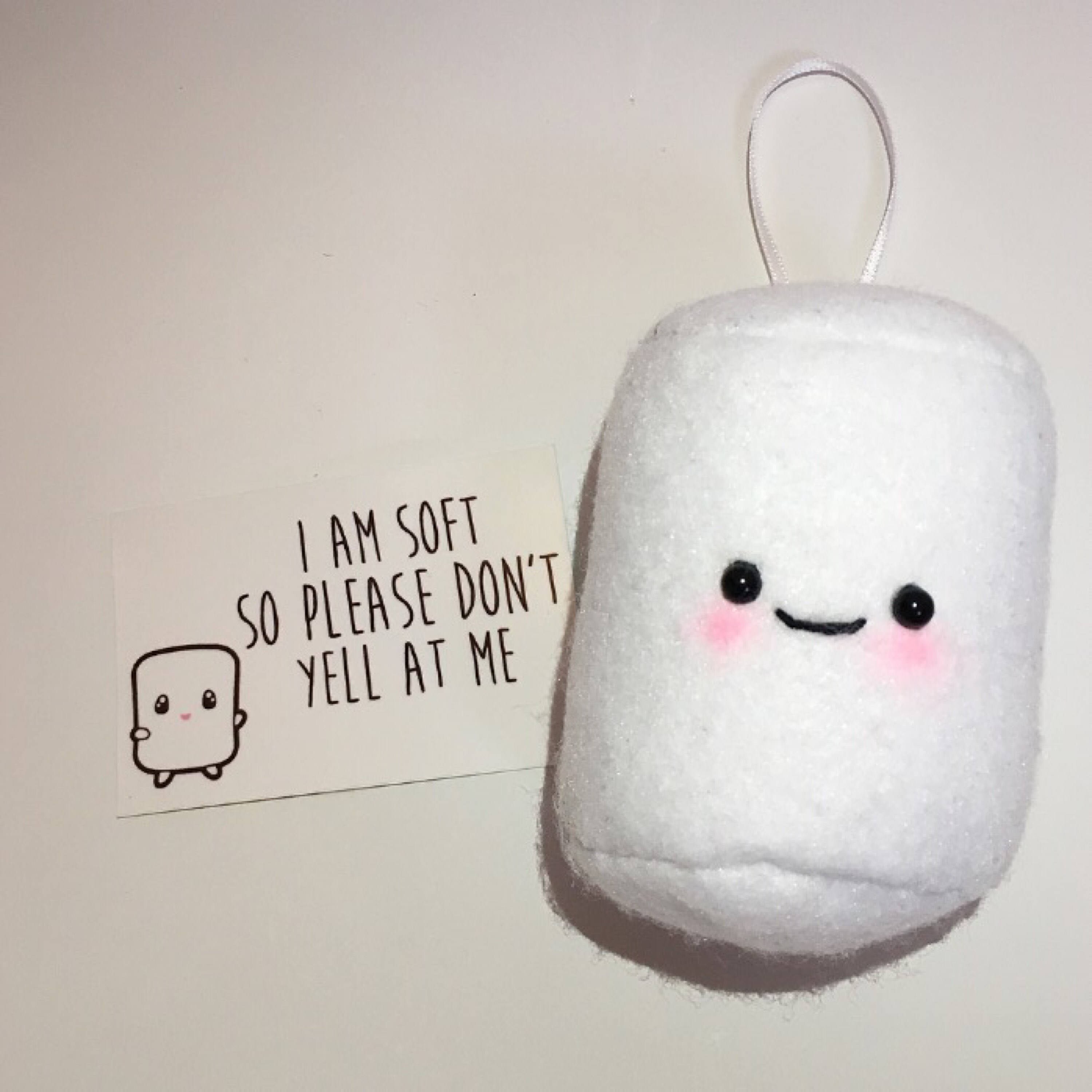 Marshmallow Plush marshmallow cute marshmallow Etsy