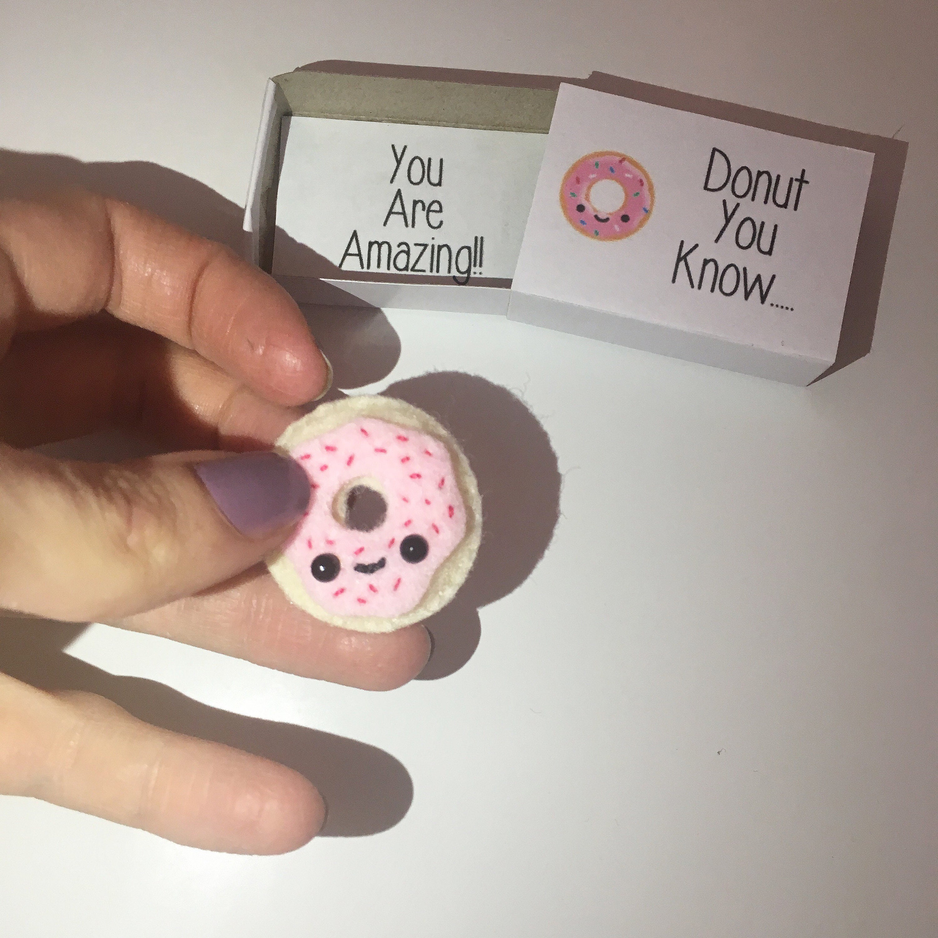 Mini Donut Keepsake in a Tiny Box Gift Mothers Day Gift Etsy UK
