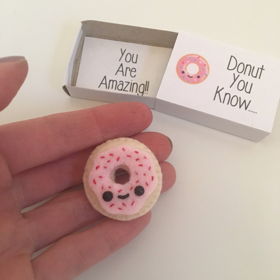 Mini Donut Keepsake in a Tiny Box Gift Mothers Day Gift Etsy UK