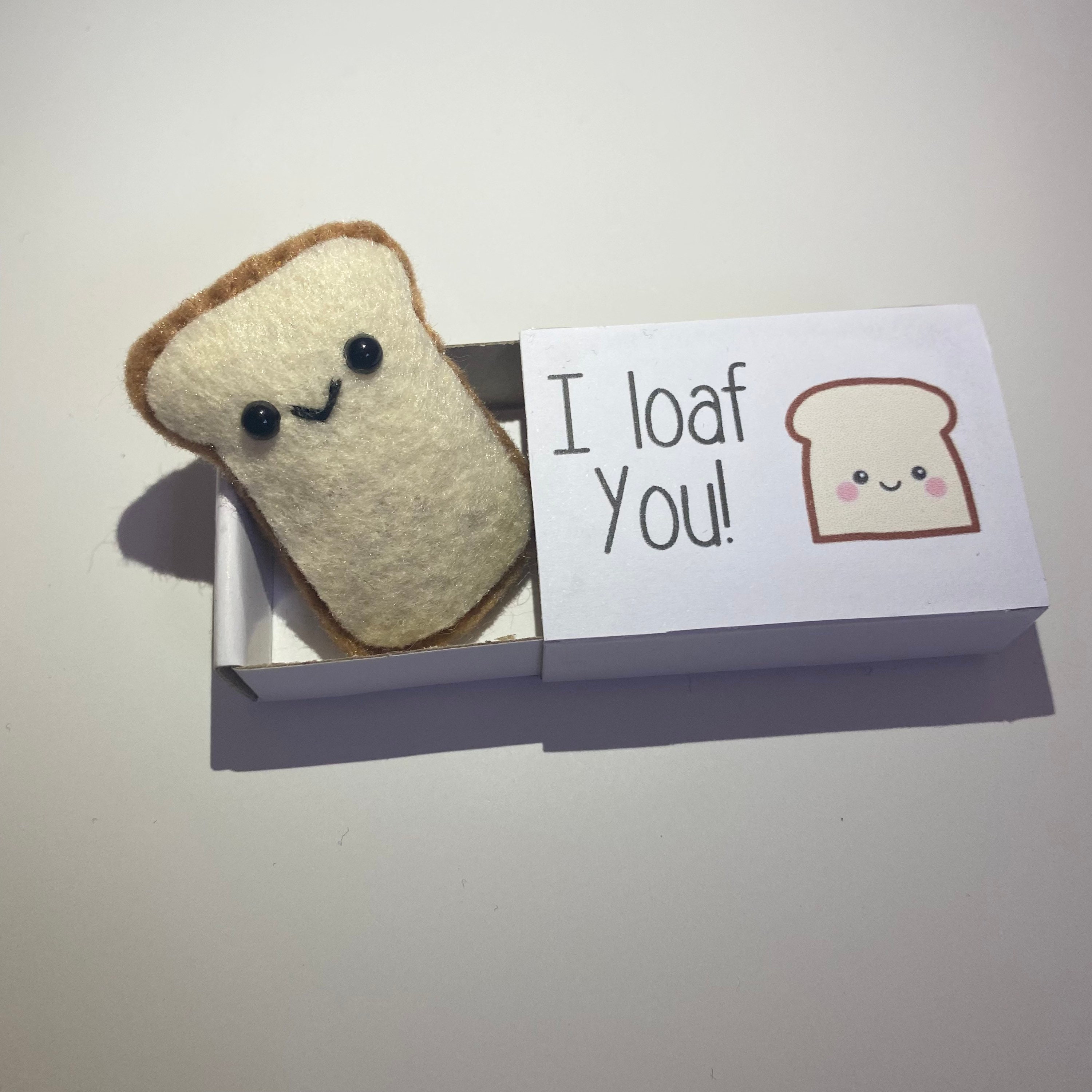 Mini Bread Gift I Loaf You Toast Cute Gift Anniversary Etsy UK