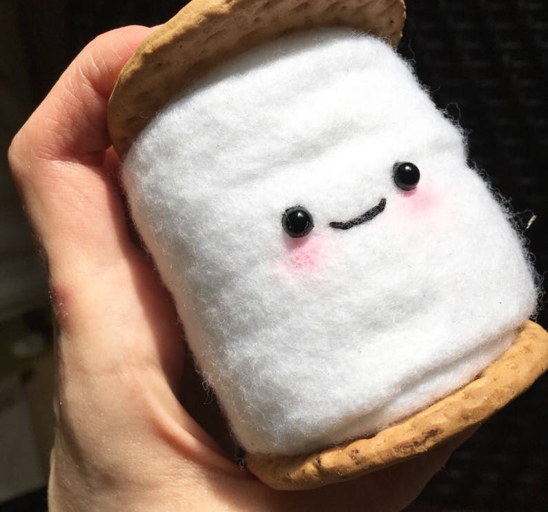 Marshmallow Plush Marshmallow Cute Marshmallow Etsy