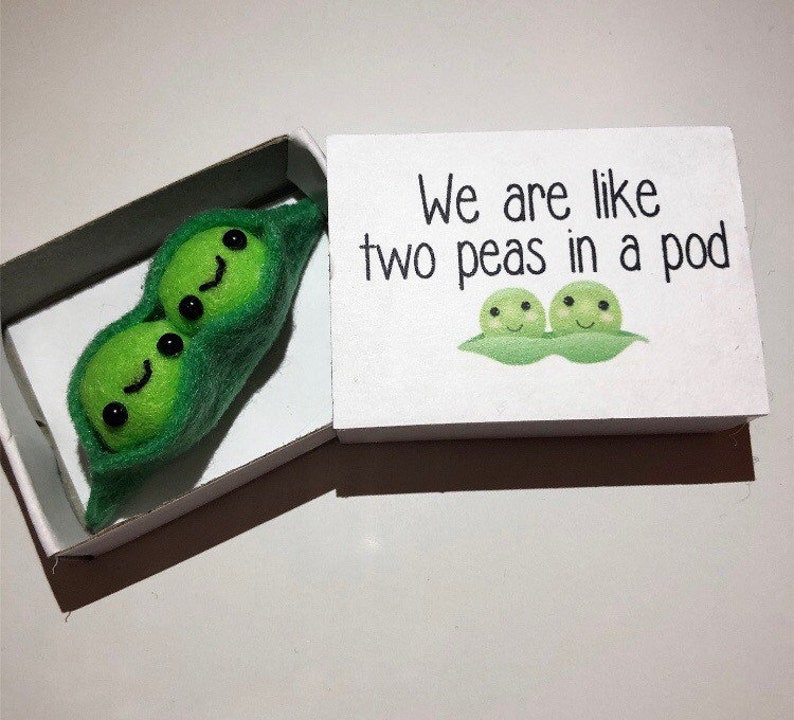 Peas in a Pod Matchbox Gift. Friend Gift Love Gift Mum Gift Etsy UK