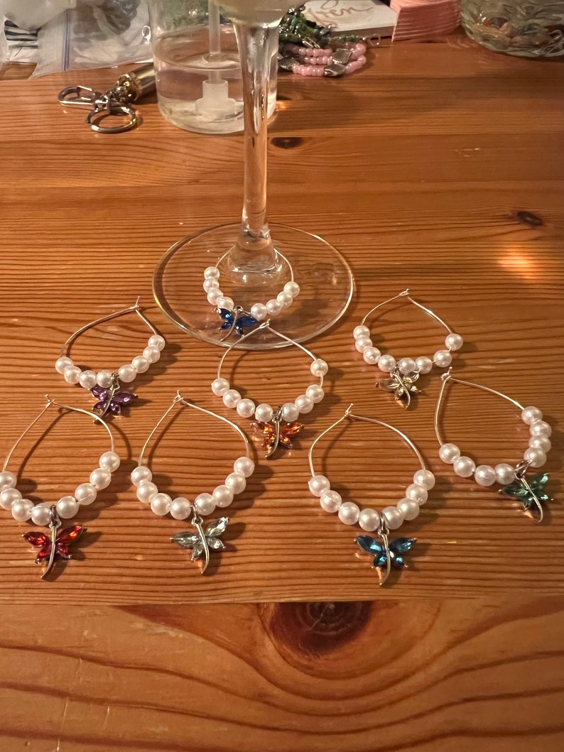 AllegroGifts Dragonfly Wine Glass Charms - Thumbnail 3