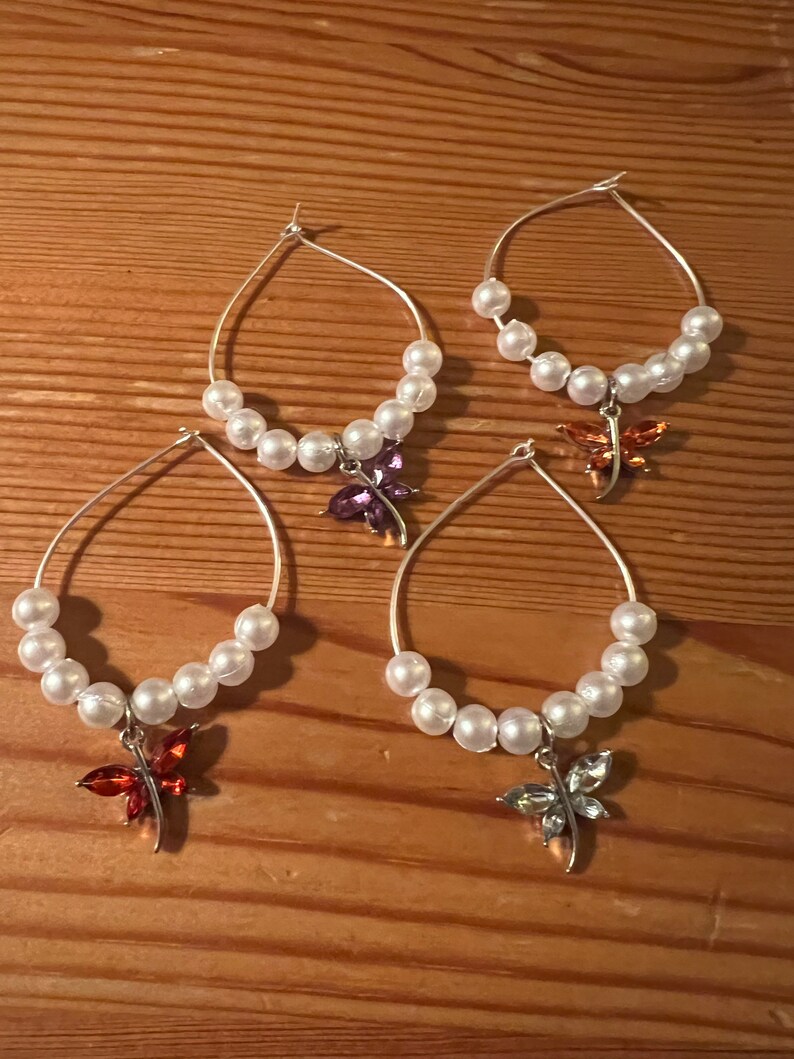 AllegroGifts Dragonfly Wine Glass Charms