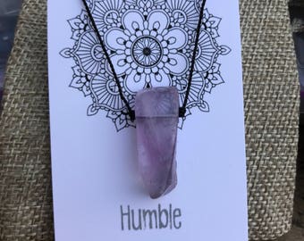 Amethyst Crystal Stick Necklace