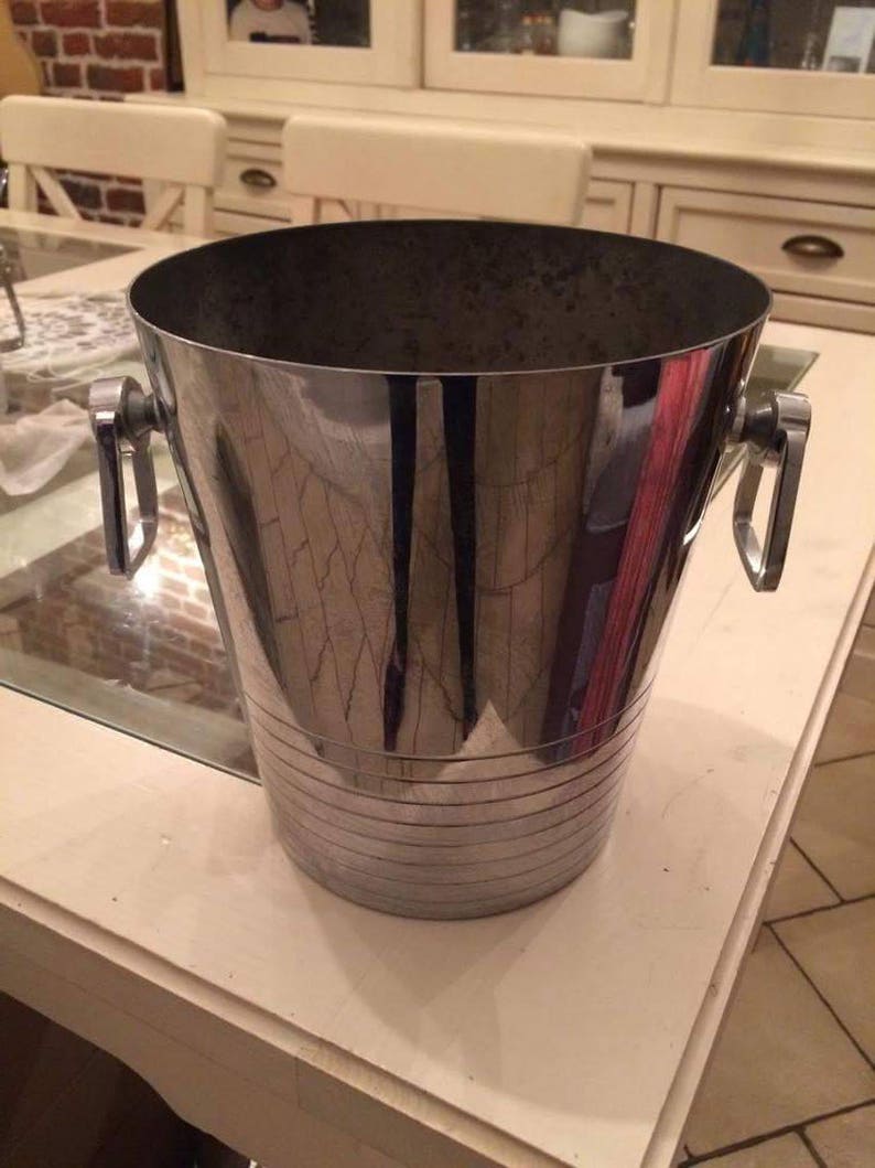 Vintage stainless steel ice bucket Etsy