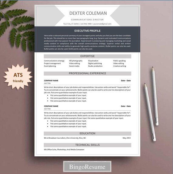 Resume Template CV Template ATS Friendly