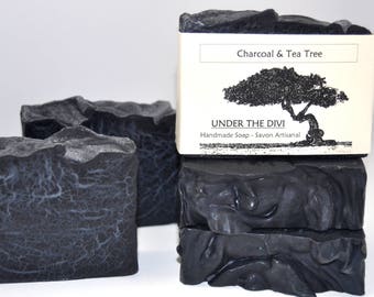 Activated Charcoal Soap Vegan Charcoal Soap Acne Charcoal Soap Acne Face Soap Tea Tree Essential Oil Homemade soap Natural soap Cold Process