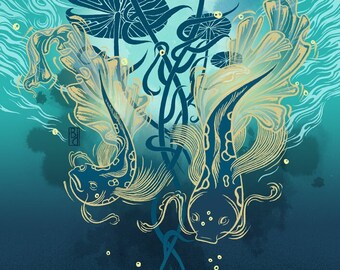 Duik • Goud verijdelde print