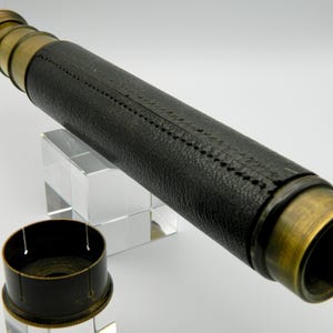ANTIQUE TELESCOPE: Pocket Sized Brass 3 Drawer, Lens Cap & Powerful Terrestrial Range (In Excellent Condition).