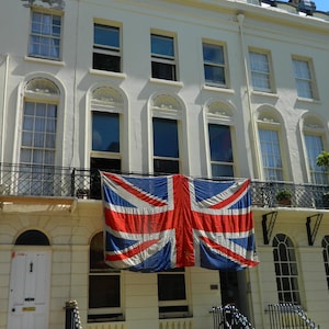 Titanic Sized UNION JACK FLAG Panel Stitched Cotton. Enormous. C: 1930s.