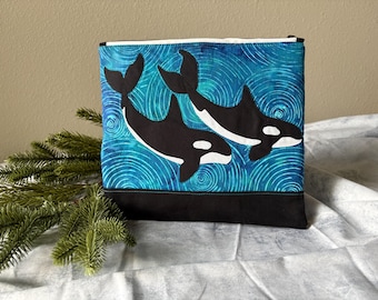 Large Blue Orca Project Bag - Has Pockets