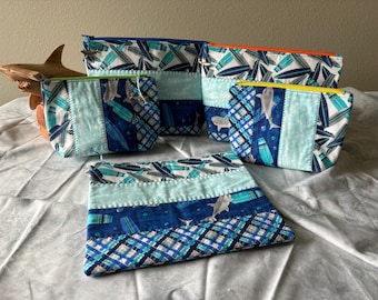 Shark surf zipper bags