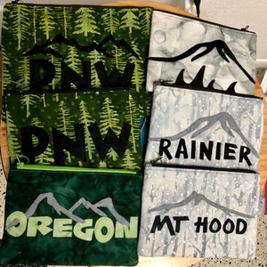 PNW zipper bags\Oregon bag\Washington bag\rainier\mt hood