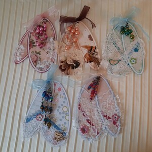 SALE Tags and Bead cascades.  Junk journal mixed media Ephemera Scrapbooking card making