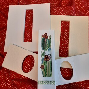 20  3 Panel 2 Fold Bookmarks with aperture, + 10 free gift cards mixed media Ephemera Scrapbooking card making embroidery patchwork