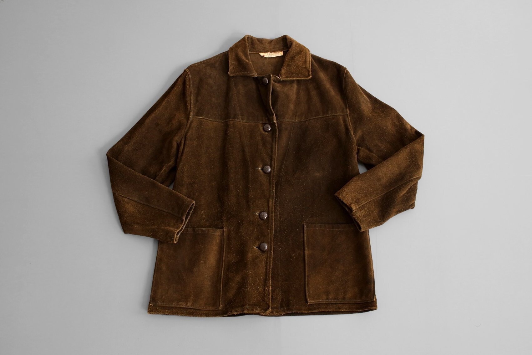 années 1950 Western/Rancher veste en cuir Suede - Made in USA - années 1960/1970 - Mens Sz. S 36-38 poitrine brun / / femme taille L années années années 1950 Western/Rancher veste en cuir Suede - Made in USA - années 1960/1970 - Mens Sz. S 36-38 poitrine brun / / femme taille L aa3faa