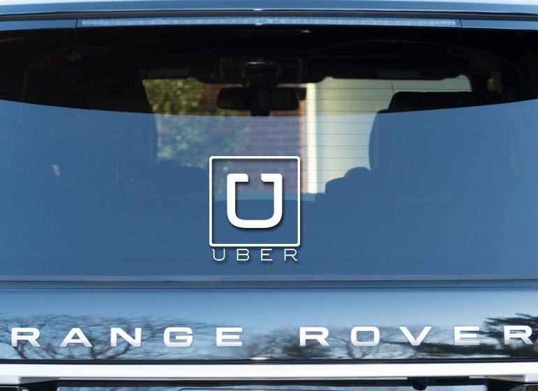 Uber Vinyl Decal Sticker Car Window Vehicle Bumper Rideshare Etsy