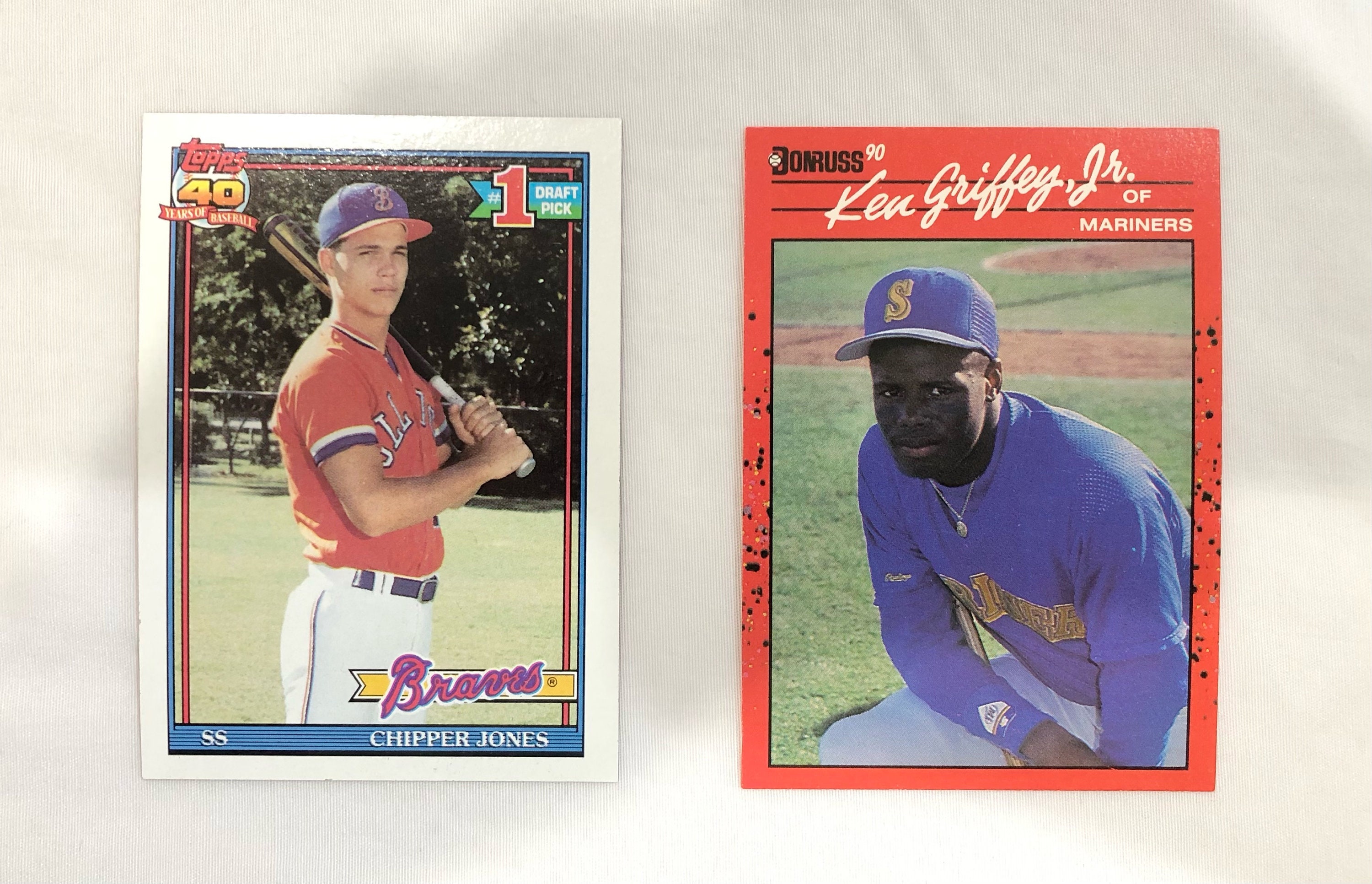 Chipper Jones Rookie Card 1991 GEORGE KENNETH GRIFFEY Jr. - Etsy