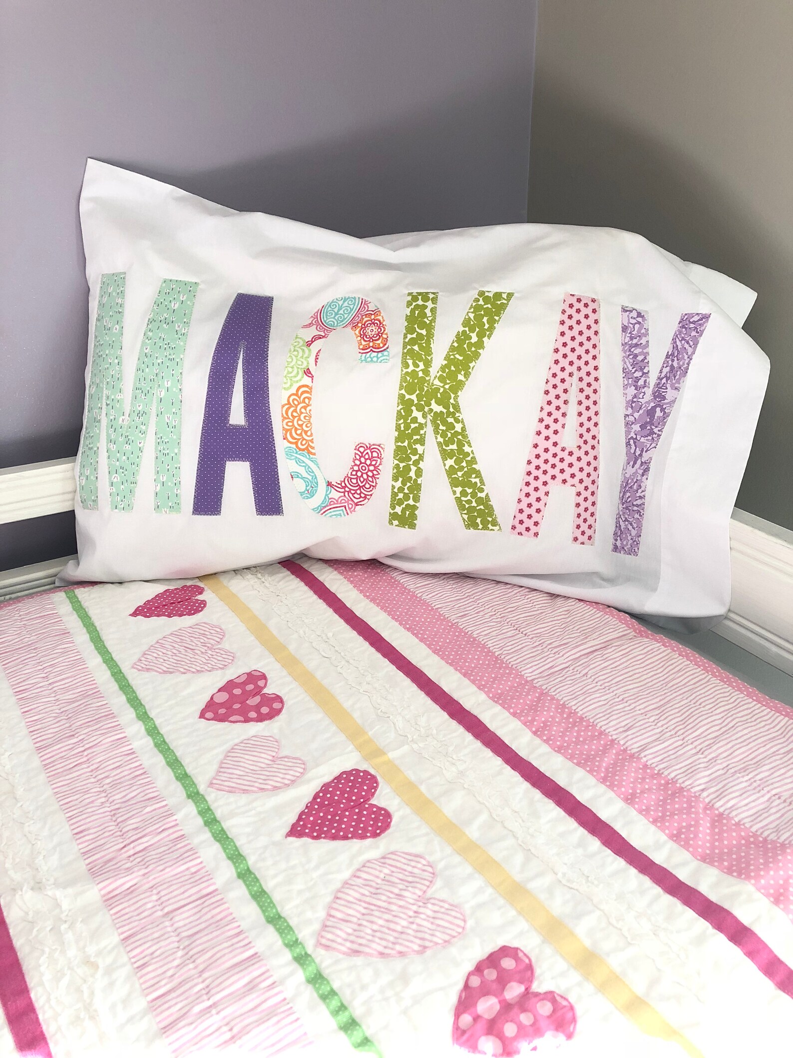 Kids Girls Personalized Pillow Case Pillowcase Room Decor Gift Etsy
